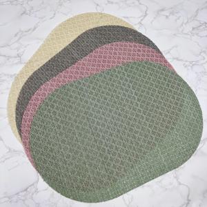 แผ่นรองจานทรงวงรีทำจากพลาสติกเป็นมิตรกับสิ่งแวดล้อมแผ่นรองจานทรงรีที่ทันสมัยน้ำหนักเบาสำหรับโต๊ะในครัว - Product Image 4