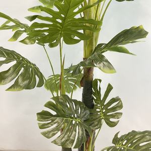 Pas cher Prix Turtleback Bonsaï Arbre Grand <span class=keywords><strong>Monstera</strong></span> Feuilles De Mariage Résistant En Plastique Pot Bureau Paysage Décor Plante Artificielle - Product Image 4