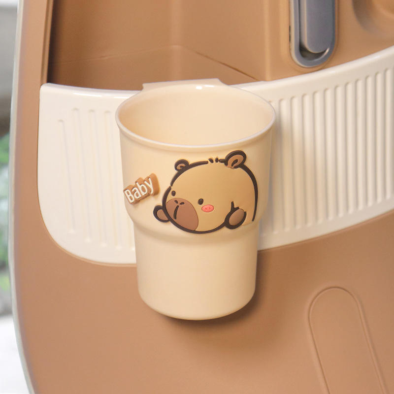 ที่วางแก้วน้ำลายคาปิบาราสีเบจ