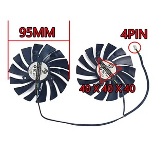 Nuevo 1 juego 95MM PLD10010S12HH GTX 1060 ARMOR GPU ventilador para <span class=keywords><strong>MSI</strong></span> <span class=keywords><strong>GeForce</strong></span> GTX 1080TI <span class=keywords><strong>1080</strong></span> 1070TI 1070 1060 ARMOR tarjeta de vídeo ventilador de refrigeración - Product Image 4