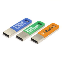 Gantungan Kunci Warna-warni, Flashdisk Logam Besi 8Gb 32Gb 64Gb Logo 2.0 3.0 Pvb