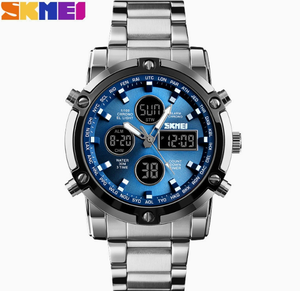 Montre Fenyi multifonctionnelle étanche à double affichage, bracelet en acier, haute qualité, tendance, pour homme - Vente en gros - Product Image 2