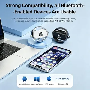 Écouteurs sans fil <span class=keywords><strong>Bluetooth</strong></span> 2-en-1 Q27 avec étui rotatif, affichage numérique, double mode d'utilisation intra-auriculaire et à clip d'oreille, longue autonomie - Product Image 6