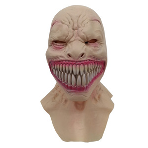 Máscara de Payaso Asesino de Terror para Cosplay, Monstruo Espeluznante con Boca Grande y Dientes, Látex con Serigrafía de <span class=keywords><strong>1</strong></span> Color, para Fiesta de Halloween - Product Image 3