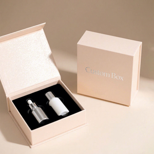 Cajas de Regalo Magnéticas de Lujo Hechas a Mano FX Eu Trendy Coffrets Cadeaux, Caja de Embalaje para Botellas de Suero con Diseño Personalizado - Product Image 1