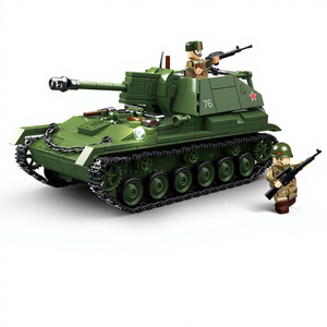 Kit modello di artiglieria semovente cacciacarri SU-76M HW set di mattoni da costruzione educativi giocattoli per carri armati <span class=keywords><strong>militari</strong></span> - Product Image 1