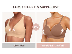 All'ingrosso Hexin da donna Plus Size a copertura completa traspirante reggiseno <span class=keywords><strong>Push</strong></span> <span class=keywords><strong>up</strong></span> senza fili senza soluzione di continuità Shapewear reggiseno per le donne - Product Image 5