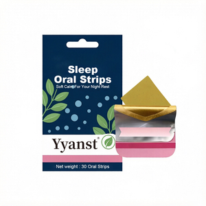 Tiras Orales Suaves y Calmantes a Base de Plantas para Apoyo Nocturno, Ayuda Natural para Dormir, 30 Unidades, Películas Disolubles, Suplemento Dietético para Adultos, OEM Personalizado - Product Image 1