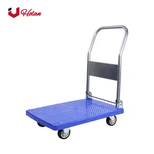 Uholan ECTH-150 endüstriyel katlanabilir Platform el arabası taşınabilir katlanır sepet kapasiteli 4 PVC tekerlekler ile 150KG