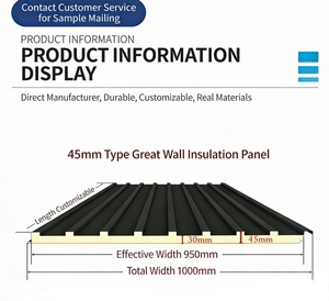 Paneles de Techo Compuestos de Aluminio, Aislantes de <span class=keywords><strong>Poliuretano</strong></span>, Impermeables, Resistentes al Fuego y Ecológicos, Estilo Europeo Moderno, para Sistemas Sándwich - Product Image 1