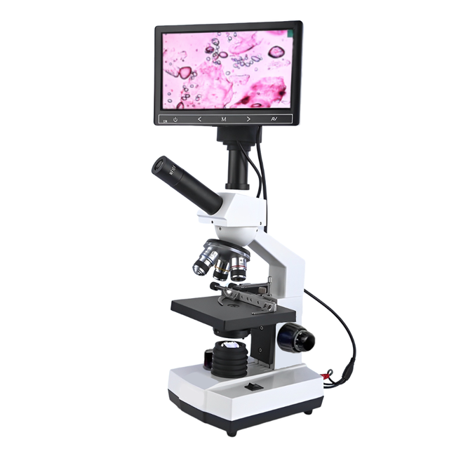 WEIAI Medical Cell Biological Studies Microscopio HD Screen 640x Electron Digital Binocular Microscope Students for Laboratory