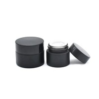 5g 10g 15g 20g 30g 50g 100g Leere Mattschwarze Glas-Kosmetikdose mit Schwarzem Kunststoffdeckel UV-Beständiger Hautpflegebehälter