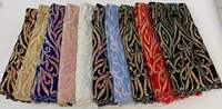 Tissu en velours résistant à l'abrasion, découpé au laser, à rayures, avec broderie perlée, pour robes de mariée et de soirée, vente en gros