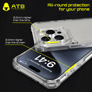 เคสโทรศัพท์ <span class=keywords><strong>Always</strong></span> Clear ATB สำหรับ <span class=keywords><strong>iPhone</strong></span> 17 16 15 Pro เทคโนโลยีป้องกันการเหลือง ให้ความใสยาวนานสำหรับ 17 Air - Product Image 5