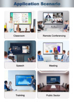 Tableau blanc interactif numérique HDFocus 55 65 75 85 pouces 20 points tactiles Android Windows pour les conférences et l'éducation