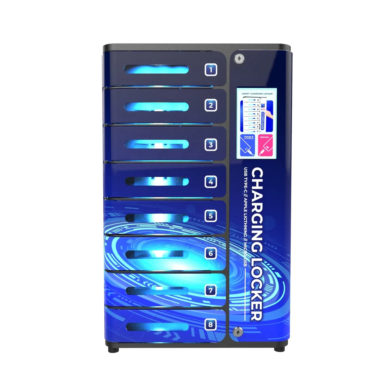 Y2power MIA Deluxe Mobile Clean & Charge Locker PL-SD8U-Y2 High-tech storage charging locker