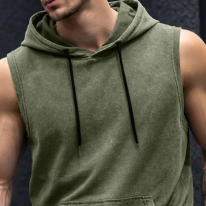 เสื้อฮู้ดโลโก้แบบกำหนดเอง เสื้อฮู้ดออกกำลังกายผู้ชาย OEM ผ้าฝ้าย 100% เป็นมิตรกับสิ่งแวดล้อม ระบายอากาศได้ดี เสื้อฮู้ดออกกำลังกายแบบสั่งทำ - Product Image 3