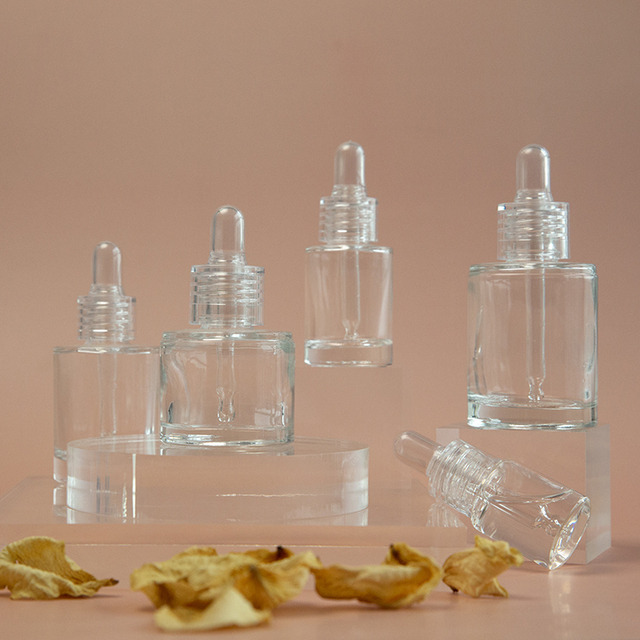 New Design Free Sample Cosmetic Skin Care Essential Oil 5ml 10ml 15ml 20ml 30ml Empty Clear Glass Dropper Bottles