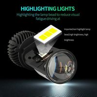 Projecteur super lumineux Y6 16000Lm Mini lumière de voiture LED H4, lentille LED H4 360 degrés Canbus sans ventilateur Phare LED H4 pour éclairage automobile