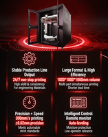 Impresora 3D FDM de Gran Tamaño ZTEK Z4-T100 de 1000 mm, Cuatro Colores, 600 mm/s, Pieza de Robot PPS-CF