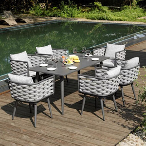 Di lusso italiano divano Nordic Coffee Shop Patio giardino balcone piscina divano Set <span class=keywords><strong>per</strong></span> terrazza all'aperto Hotel cortile soggiorno - Product Image 6