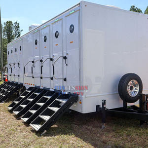 럭셔리 빅 8 스톨 화장실 트레일러 휴대용 욕실 트레일러 화장실 야외 공중 화장실 파티 결혼식 이벤트 - Product Image 1