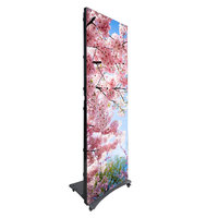 Afficheur LED intelligent à haute résolution, design pliable et portable pour kiosque publicitaire de vente au détail