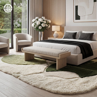Multi-Scene Use Modern Luxury Eco-Friendly PET-Friendly Hand Tufted Floor Carpet Rugs NZ Wool/Botanical Silk Washable Non-Slip
