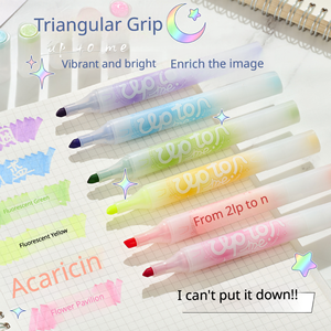 <span class=keywords><strong>Surligneur</strong></span> double tête bicolore à corps dégradé, couleurs <span class=keywords><strong>pastel</strong></span>, marqueur pour journal étudiant, papeterie de bureau, vente en gros - Product Image 3