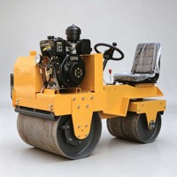 Rouleau compresseur vibrant à double tambour DR700B de 660 kg, moteur diesel 6 CV, pour asphalte et sol