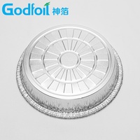 Lot de 5 petits moules jetables ronds en aluminium de 7 pouces pour friteuse à air, four, grille-pain, couleur argent