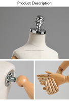 Mannequin demi-corps unisexe en PP pour vitrine de magasin de vêtements pour bébés, 2/4/6/8 ans, pose debout