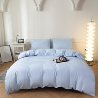 Ensemble de housse de couette 100% coton 400 Tc de haute qualité personnalisé de qualité hôtelière Fournisseurs de produits bleus