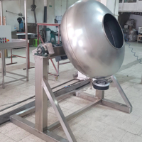 SUISER MAKINE Handmatige Roterende Trommel Coating Mixer van RVS voor Gecoate Noten Dragee
