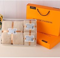 Ensemble de 3 serviettes de bain en microfibre corail hautement absorbantes, 3 pièces, extra épaisses, motif ondulé, séchage rapide, pour la maison