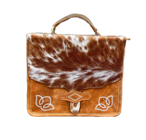 Bolso de mano de cuero estructurado para mujer, bolso cruzado de moda con asa superior y cierre de solapa - Product Image 1