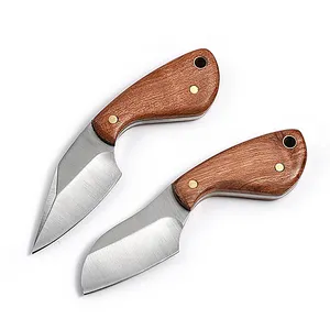 Großhandel Fixed Blade Outdoor Duty Messer Edelstahl Drop Blade mit rutsch festen Holzgriff für Camping Survival Knife