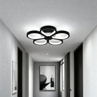 Plafonnier LED moderne et minimaliste à motif floral, en aluminium, blanc chaud, à montage en surface, garantie 3 ans, pour couloirs et allées