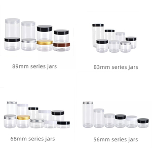 空透明塑料罐食品储存容器宽口化妆品罐食品级宠物罐铝盖 - Product Image 3