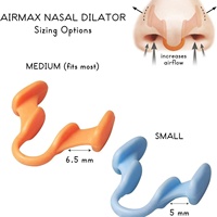 Dilatateur nasal en silicone de qualité alimentaire, produit anti-ronflement souple avec deux tailles, couleurs claires/bleues/oranges et style de ventilation nasale