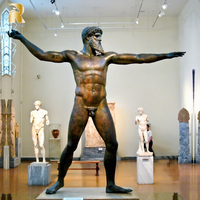 Sculpture de Zeus en bronze grandeur nature de haute qualité RELONG, style antique, à vendre
