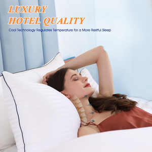 Vente de gros <span class=keywords><strong>Oreillers</strong></span> de lit <span class=keywords><strong>50x70</strong></span> cm Oreiller en coton blanc doux et luxueux pour hôtel - Product Image 3