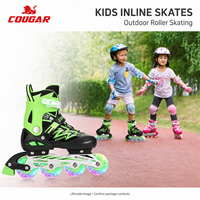 Patins à roulettes ajustables MZS835L avec roulements ABEC-7, tige en mesh et roues lumineuses clignotantes pour enfants – Chaussures de fitness pour le roller