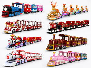 Treno Senza Binari Joy2fun, 24 Posti, 20km/<span class=keywords><strong>h</strong></span>, Veicolo Elettrico per Interni/Esterni, in Fibra di Vetro e Metallo, per Centri Commerciali e Asili - Product Image 6