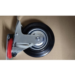 YTOP <span class=keywords><strong>3</strong></span> - 8 pouces 75-200mm, noyau en acier, caoutchouc, chariot à benne industrielle, conteneur à déchets, roulettes, élimination des déchets, roulettes en caoutchouc - Product Image 5