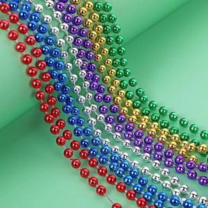 Perles en plastique électrolytiques colorées Mardi Gras poisson d'avril nouvel an Ramadan collier chaîne pour costume de festival - Product Image 2