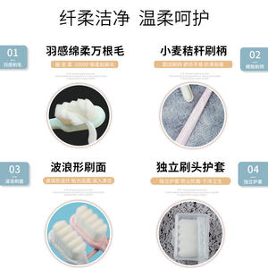 Haochi Liangpin 1-Tub 6 brosses à dents pour adultes 10 000 poils Essentiel pour la maison Livraison gratuite Regarder le commerce électronique en direct - Product Image 4