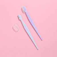 Tondeuse à sourcils anti-rayures de sécurité transfrontalière avec couvercle anti-poussière à poignée droite et couteau de rasoir pour débutants