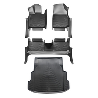 Lot de 4 tapis de sol antidérapants en TPE 5D pour BYD QIN Plus EV 2021-2025 (conduite à gauche) avec protection de seuil de porte