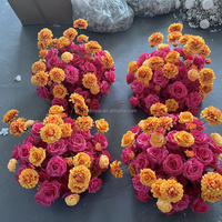 Autres décorations florales et végétales en gros pour mariage, boules de fleurs roses, centres de table
